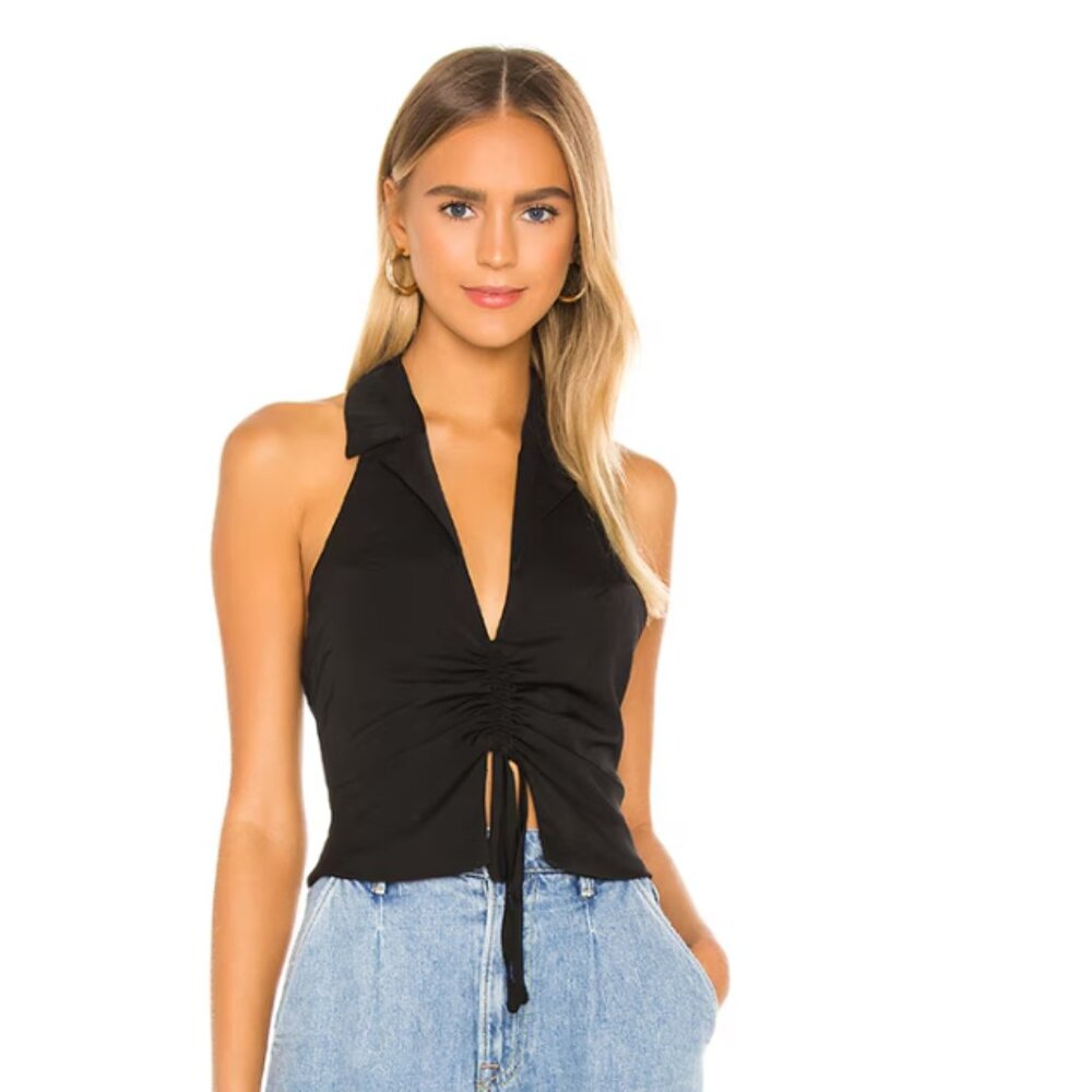 Superdown London Ruched Front Top